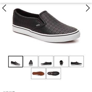 Vans ASHER LO FLORAL PERFORATED SLIP-ON SNEAKER